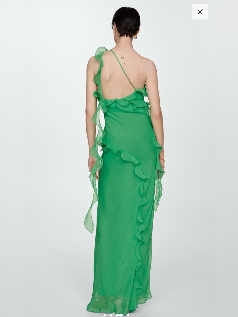 Mango Asymmetrical Ruffle Dress - Picture 3 of 6
